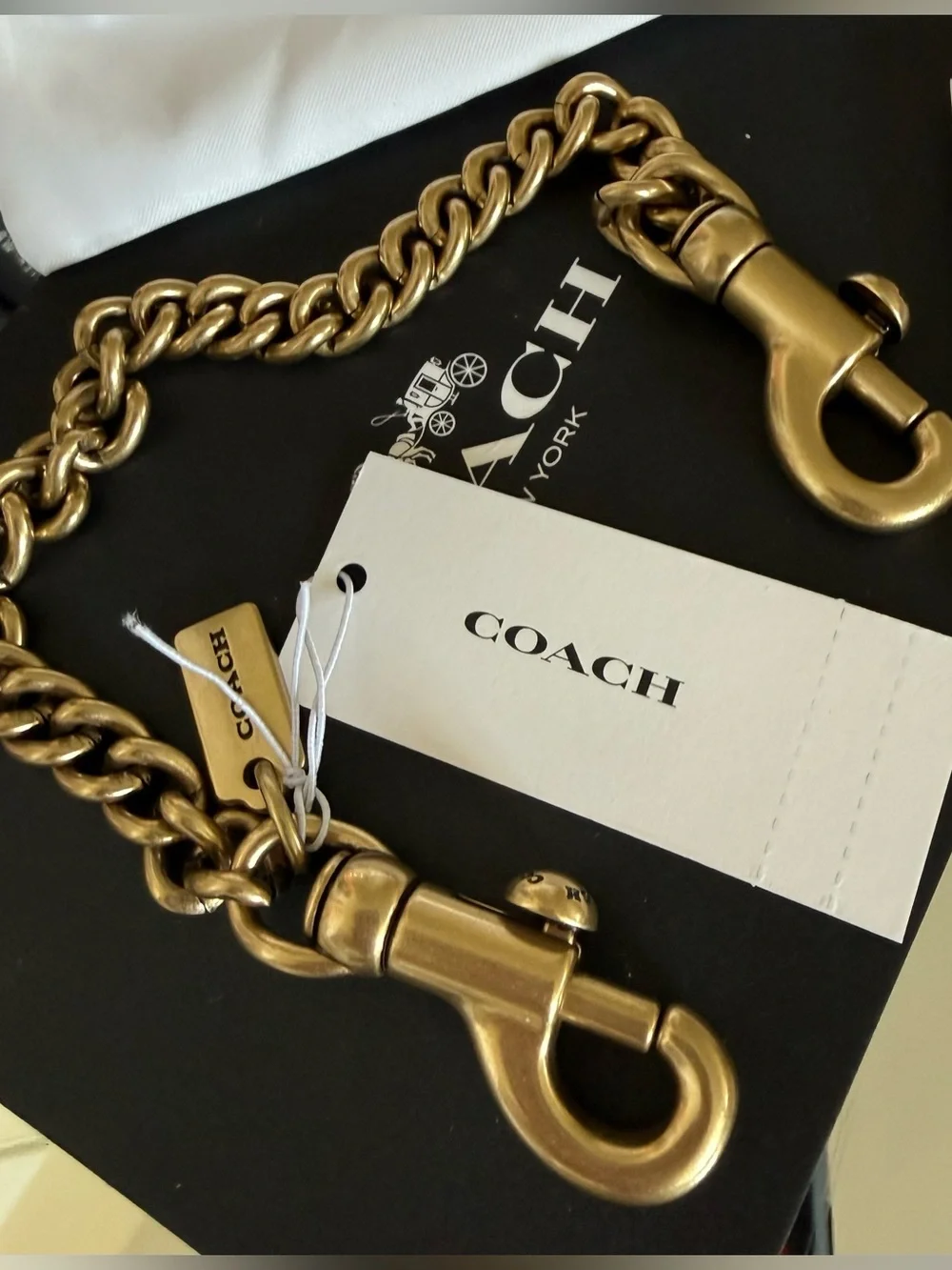 Coach purse bag chain strap charm strap NWT WITH COACH JEWELRY POUCH - Picture 8 of 10